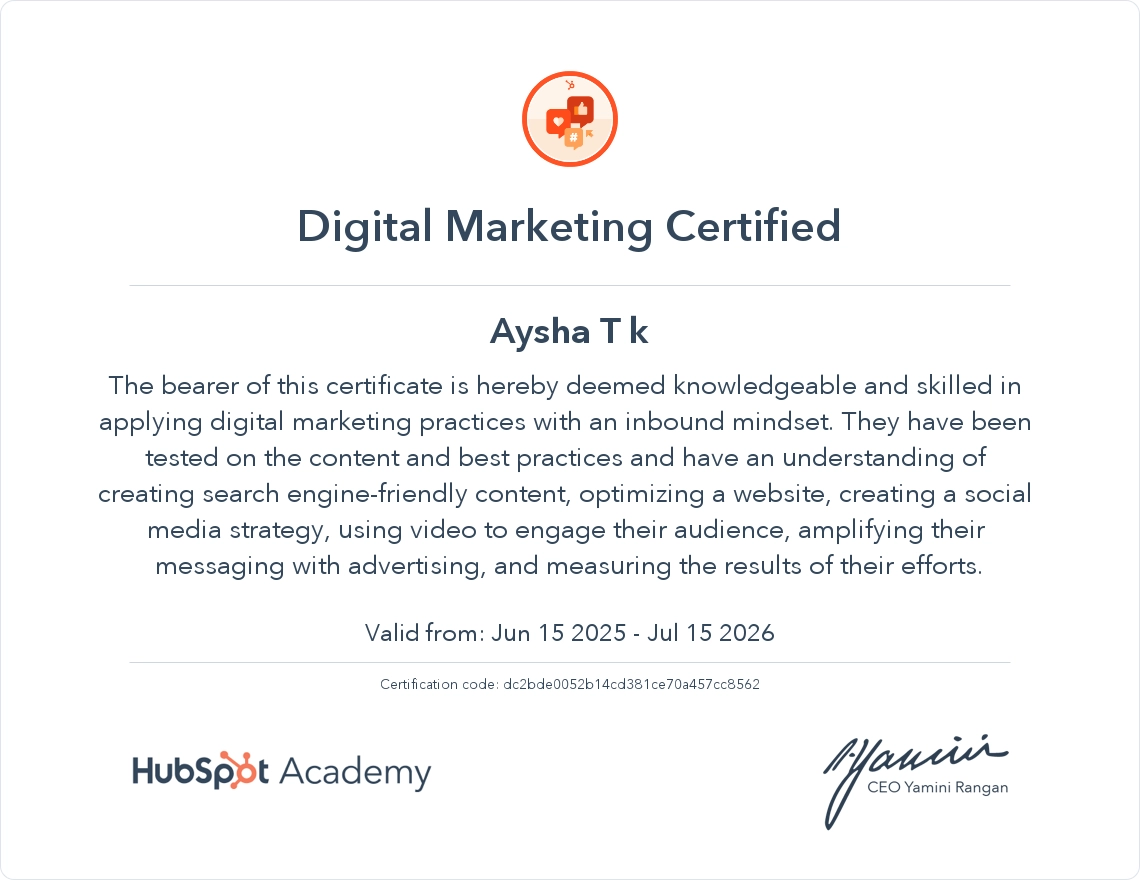 best-digital-marketing-freeelancer-in-dubai-Aysha-TK-digital-marketing-certificate